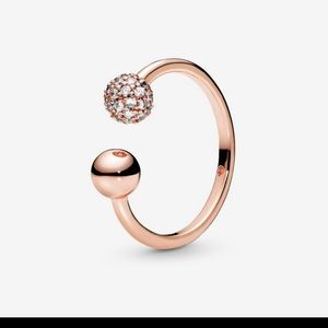 SOLD PANDORA 14k Rose Gold Ring size 60